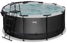 Piscine rotunde - Piscină cu prelată și filtrare pentru nisip Black Leather pool Exit Toys construcție rotundă metalică 360*122 cm neagră de la 6 ani ET30471220_3