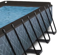 Obdélníkové bazény  - Bazén s krytem a pískovou filtrací Stone pool Exit Toys ocelová konstrukce 540*250*122 cm šedý od 6 let_5