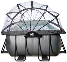 Piscine dreptunghiulare - Piscină cu prelată și filtrare pentru nisip Black Leather pool Exit Toys construcție metalică 540*250 cm neagră de la 6 ani_3