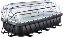 Piscine dreptunghiulare - Piscină cu filtrare pentru nisip și o pompă de căldură Black Leather pool Exit Toys cadru de oțel 540*250*100 cm neagră de la 6 ani_3