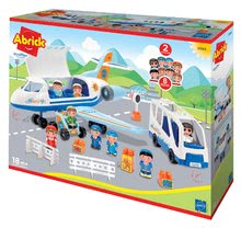 Gioco di costruzioni per bambini  Abrick - Gioco di costruzioni aereo ed autobus Abrick Écoiffier scala di servizio, e 8 personaggi dai 18 mesi_0