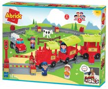 Gioco di costruzioni per bambini  Abrick - Costruzione Treno con binari Steam Train Abrick Écoiffier con 2 veicoli e 4 figurine da 18 mesi_1