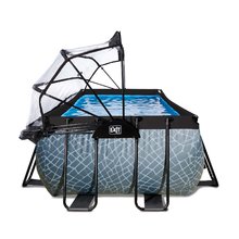 Piscine dreptunghiulare - Piscină cu prelată filtrare pentru nisip și pompă de căldură Stone pool grey Exit Toys construcție metalică 540*250 cm gri de la 6 ani_7