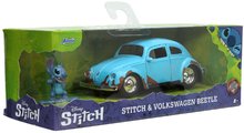 Modele machete - Mașinuță cu figurina Lil & Stitch VW Beetle 1959 Jada din metal 12,7 cm lungime 1:32_7