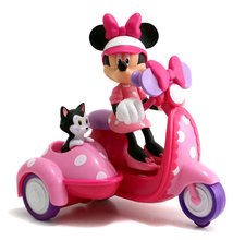 Távirányítós járművek - Távirányítós kismotor utánfutóval IRC Minnie Scooter Jada rózsaszín hossza 19 cm_1