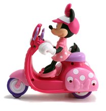 Mașini cu telecomandă - Motocicletă cu remorcă și telecomandă IRC Minnie Scooter Jada roz 19 cm lungime_3