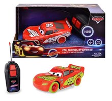 RC modely - Autíčko na diaľkové ovládanie RC Cars Blesk McQueen Single Drive Glow Racers Jada dĺžka 14 cm 1:32 od 24 mes_1