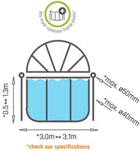 Medence tetőfedők - Napellenző pool canopy Exit Toys medencére 300 cm átmérővel 6 évtől_0