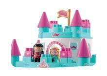 Cuburi de construit Abrick - Joc de construit Abrick Castel mare pentru prinţesă Écoiffier cu caleaşcă şi cu prinţesă albastru de turcoaz de la 18 luni_0