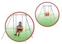 Dětské houpačky - Houpačka s kovovou konstrukcí Metal Baby Swing 120 cm Smoby od 6 měsíců_2