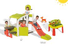 Hracie centrá - Set hracie centrum Fun Center Smoby so šmykľavkou dlhou 150 cm a stôl Záhradník De Jardinage 2v1_28