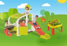 Hracie centrá - Set hracie centrum Fun Center Smoby so šmykľavkou dlhou 150 cm a stôl Záhradník De Jardinage 2v1_26