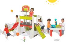 Hracie centrá - Set hracie centrum Fun Center Smoby so šmykľavkou dlhou 150 cm a stôl Voda&Piesok 2v1 s mlynom od 24 mes_23