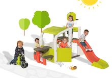 Hracie centrá - Set hracie centrum Fun Center Smoby so šmykľavkou dlhou 150 cm a odrážadlo Racing Bike od 24 mes_20