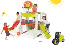 Hracie centrá - Set hracie centrum Fun Center Smoby so šmykľavkou dlhou 150 cm a odrážadlo Racing Bike od 24 mes_23