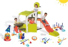 Hracie centrá - Set hracie centrum Fun Center Smoby so šmykľavkou dlhou 150 cm striekajúca vodná chobotnica a 7 športových hier_30