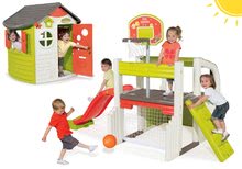 Centri za igru - Set centar za igru Fun Center Smoby s toboganom dugim 150 cm i kućica Jura Lodge od 24 mjeseca_32