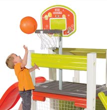 Hrací centra - Set hrací centrum Fun Center Smoby se skluzavkou dlouhou 150 cm, domeček Jura Lodge od 24 měsíců_6