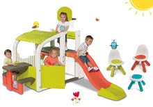 Place zabaw - Zestaw centrum zabaw Fun Center Smoby ze zjeżdżalnią o długości 150 cm i stolikiem Piknik z dwoma krzesłami KidChair Red od 24 miesięcy_20