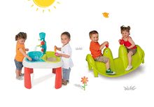 Detský záhradný nábytok sety - Set stôl Voda&Piesok 2v1 Smoby s mlynom a obojstranná hojdačka Pes od 18 mes_9