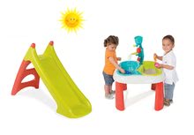 Dětský záhradní nábytek sety - Set stůl Voda&Písek 2v1 Smoby s mlýnem a skluzavka Toboggan XS s vodou délka 90 cm od 18 měsíců_9
