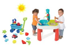 Dětský záhradní nábytek sety - Set stůl Voda&Písek 2v1 Smoby s mlýnem a vozík na tahání s kbelík setem od 18 měsíců_14