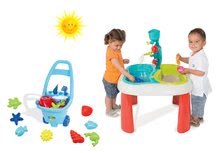 Gartenmöbel für Kinder Sets - Tischset Water&Sand 2in1 Smoby mit Mühle und Trolley zum Schleppen Set ab 18 Monaten_13