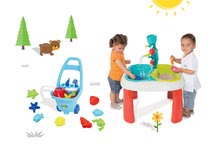 Dětský záhradní nábytek sety - Set stůl Voda&Písek 2v1 Smoby s mlýnem a vozík na tahání s kbelík setem od 18 měsíců_12