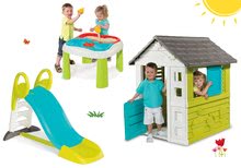 Case per bambini con scivolo - Set casa Pretty Blue Smoby e scivolo Toboggan KS con lunghezza di 150 cm e tavolo multifunzionale_18