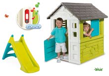 Kleine Spielhäuser mit Rutsche - Set Häuschen Pretty Blue Smoby mit Schiebeladen, Toboggan XS Rutsche und elektronischer Klingel Geschenk ab 24 Monaten_15