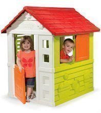 Cabanes avec toboggan pour enfants - Maison Nature Smoby Avec un filtre UV blanc-vert à partir de 24 mois_1