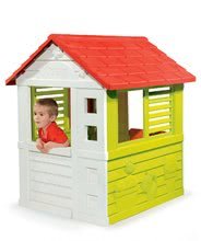 Cabanes avec toboggan pour enfants - Maison Nature Smoby Avec un filtre UV blanc-vert à partir de 24 mois_0