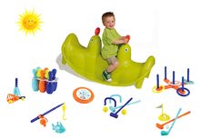 Altalene per bambini set - Set dondolo Cane Smoby a due posti con sistema water fun e set sportivo 7 giochi_8