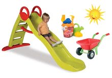 Šmykľavky sety - Set šmykľavka Toboggan Funny Smoby s dĺžkou 2 metre a vedro set a fúrik od 24 mes_29