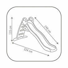 Tobogani za djecu  - Tobogan Toboggan Funny valoviti s vodom dužine 200 cm Smoby od 24 mjeseca starosti_2