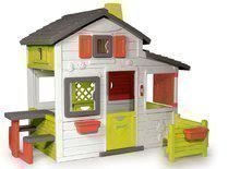 Domečky pro děti - Domeček Přátel prostorný Neo Friends House Smoby se zahrádkou rozšiřitelný 2 dveře 6 oken a piknik stolek 172 cm výška s UV filtrem_26