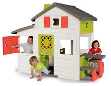 Klettergerüste Sets - Kletterset Multiactivity Climbing Tower Smoby mit 3 Kletterwänden mit Rutsche und Haus der Freunde mit Vorgarten und Küche ab 24 Monaten_2