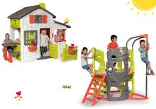 Spielhäuser mit Klettergerüst - Set Häuschen der Freunde von Smoby mit Vorgarten und Klettergerüst Multiactivity Climbing Tower mit Rutsche_25