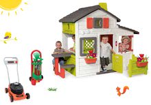 Spielhäuser mit Werkzeug - Set Häuschen der Freunde von Smoby mit Vorgarten und Rasenmäher Black Decker und Wagen_21