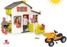 Domčeky sety - Set domček Priateľov Smoby s predzáhradkou a traktor s vyklápačkou Jim Dumper_24