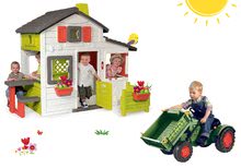 Domčeky sety - Set domček Priateľov Smoby s predzáhradkou a traktor s vyklápačkou Jim Dumper_22