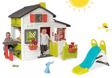 Case per bambini con scivolo - Set casetta Friends Smoby con aiuola davanti e scivolo GM Slide con acqua lungo 1,5 m_20