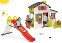Kleine Spielhäuser mit Rutsche - Set Häuschen der Freunde von Smoby mit Vorgarten und Rutsche Funny Toboggan 2 Meter_42