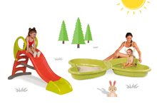 Scivoli con sabbiera - Set scivolo Toboggan KS Smoby media lunghezza di 150 cm e sabbiera Farfallona con sistema water fun dai 24 mesi_9