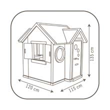 Kućice za djecu - SMOBY 310241 Detský Domček My House s okrúhlym oknom, s elektrickým zvončekom, UV FILTROM,135 cm výška*115*120 cm _3