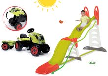 Skluzavky sety - Set skluzavka Toboggan Super Megagliss 2v1 Smoby a traktor Claas Farmer XL s přívěsem_13