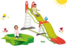 Scivoli con sabbiera - Set scivolo Toboggan Super Megagliss 2in1 Smoby e sabbiera con coperchio e con pista acquatica dai 24 mesi_11