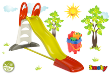 Scivoli per bambini - Set scivolo Toboggan XL Smoby con sistema water fun lunghezza di 230 cm e set secchiello con formine_21