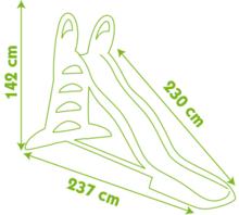 Skluzavky pro děti - Skluzavka Toboggan XL Smoby délka 230 cm červeno-zelená_3