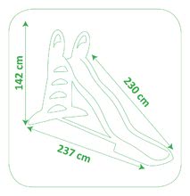 Skluzavky pro děti - Skluzavka Toboggan XL Smoby s dvojitou vlnou a vodou délka 2,3 m_3